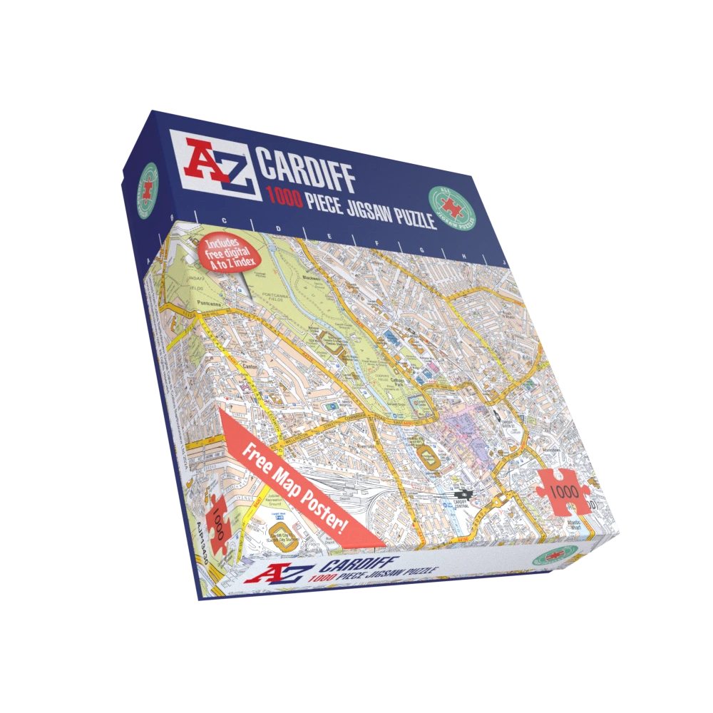 A To Z Map Of Cardiff 1000 Piece Jigsaw 4 A To Z Map Of Cardiff 1000 Piece Jigsaw - Image 2