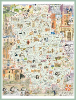 Tim Bulmer's Map Of Cambridge 1000 Piece Jigsaw Puzzle