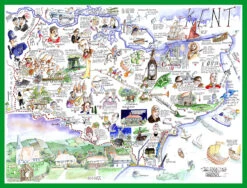 Map Of Kent - Tim Bulmer 1000 Piece Jigsaw Puzzle