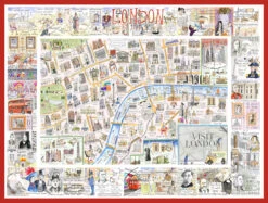 Map Of London - Tim Bulmer 1000 Piece Jigsaw Puzzle