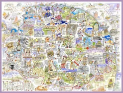 Map Of Norfolk - Tim Bulmer 1000 Piece Jigsaw Puzzle