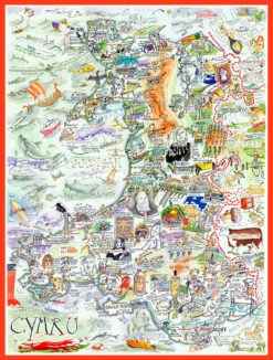 Tim Bulmer 300 Piece Map Of Wales/Cymru Wooden Jigsaw Puzzle