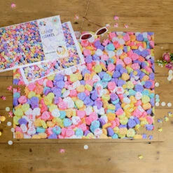 Candy Hearts- Impuzzible No.10 - 1000 Piece Jigsaw Puzzle -All Jigsaw Puzzles ajp candy hearts impuzzible 10 1000piece lifestyle7 AJP10605