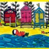 "Beach Hut" Sight Impaired 28 Piece Jigsaw Puzzle -All Jigsaw Puzzles ajp cath daley beach huts 28 jig AJP13344