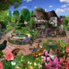 Cats In A Cottage Garden 1000 Or 500 Piece Jigsaw Puzzles -All Jigsaw Puzzles ajp cats in a cottage garden 1000 jig AJP10565