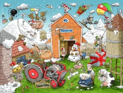 Christmas At Chaos Farm - No.1 1000 Or 500 Piece Jigsaw Puzzle