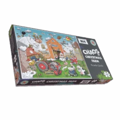 Christmas At Chaos Farm - No.1 1000 Or 500 Piece Jigsaw Puzzle -All Jigsaw Puzzles ajp chaos at christmas farm 500 lid AJP10663