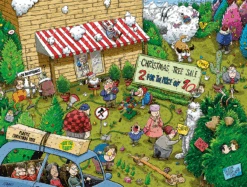 Chaos At Christmas Tree Farm - No. 10 1000 Or 500 Piece Jigsaw Puzzle