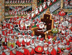 Chaos At Santa's Grotto - No. 14 1000 Christmas Jigsaw Puzzle