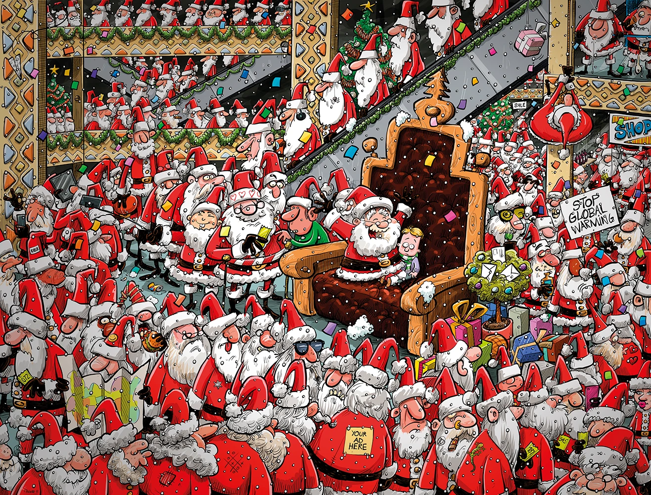 Chaos At Santa's Grotto - No. 14 1000 Christmas Jigsaw Puzzle 3 Chaos At Santa's Grotto - No. 14 1000 Christmas Jigsaw Puzzle