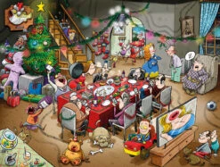 Chaos Christmas 4 X 500 Piece Jigsaw Puzzle Set -All Jigsaw Puzzles ajp chaos christmas set 4x christmas lunch 500 jig AJP13334