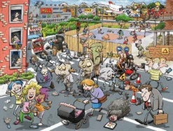 Chaos At Zombieland 1000 Or 500 Piece Jigsaw Puzzle - Chaos No. 22