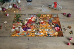 Christmas Dinner At Santa's Workshop -300 Piece Wooden Jigsaw Puzzle -All Jigsaw Puzzles ajp christmas dinner at santas workshop 300 wooden lifestyle RWB13360