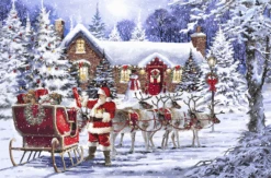 Santa's Visit 300 Piece Wooden Jigsaw