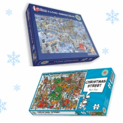 Comical Christmas 2 X 1000 Piece Jigsaw Puzzle Bundle