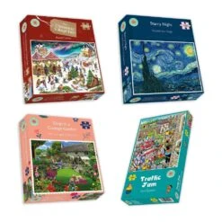 AJP Puzzlers 4 X 1000 Piece Jigsaw Puzzle Set