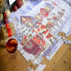 Santa's Visit 1000 Piece Jigsaw Puzzle -All Jigsaw Puzzles ajp santas visit lifestyle 2 AJP13513