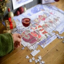 Santa's Visit 1000 Piece Jigsaw Puzzle -All Jigsaw Puzzles ajp santas visit lifestyle 3 AJP13513