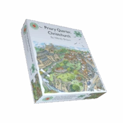 Priory Quarter, Christchurch 500 Piece Jigsaw Puzzle -All Jigsaw Puzzles ajp wendy brown priory quarter 500 lid AJP13106