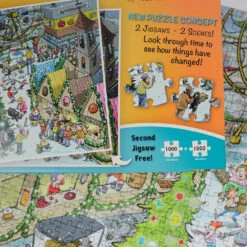 Djigsaw Vu At The Christmas Market 2 X 1000 Piece Jigsaw Puzzles -All Jigsaw Puzzles ajp13550 Djigsaw vu at the christmas market 1000 piece jigsaw puzzle box detail