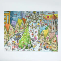 Djigsaw Vu At The Christmas Market 2 X 1000 Piece Jigsaw Puzzles -All Jigsaw Puzzles ajp13550 Djigsaw vu at the christmas market 1000 piece jigsaw puzzle box guide 1