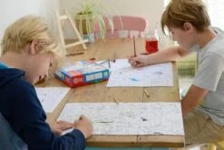 Natural History Museum Colouring 2 X 100 Piece Jigsaw Puzzle Set -All Jigsaw Puzzles colouring in jigsaw puzzle set lifestyle