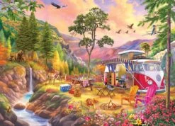 Eurographics VW Camper's Paradise By Bigelow Illustrations 1000 Piece Jigsaw Puzzle