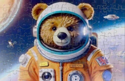 Teddy In Space 100 Piece Wooden Jigsaw Puzzle