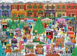 Eurographics Downtown Holiday Festival 500 Piece Jigsaw Puzzle