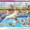 Eurographics Crazy Pool Day By Lucia Heffernan 500 Piece Lenticular Jigsaw Puzzle