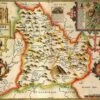 Breconshire Historical Map 1000 Piece Jigsaw Puzzle (1610)