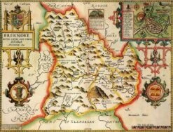 Breconshire Historical Map 1000 Piece Jigsaw Puzzle (1610)