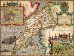 Caernarfonshire Historical Map 1000 Piece Jigsaw Puzzle (1610)
