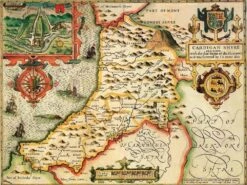 Cardiganshire Historical Map 1000 Piece Jigsaw Puzzle (1610)