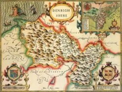 Denbighshire Historical Map 1000 Piece Jigsaw Puzzle (1610)