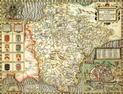 Devon Historical Map 1000 Piece Jigsaw Puzzle (1610)