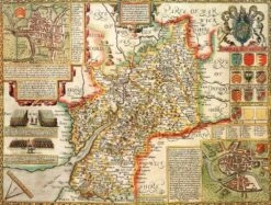 Gloucestershire Historical Map 1000 Piece Jigsaw Puzzle (1610)