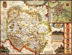 Herefordshire Historical Map 1000 Piece Jigsaw Puzzle (1610)
