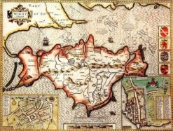 Isle Of Wight Historical Map 1000 Piece Jigsaw Puzzle (1610)