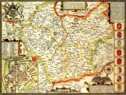 Leicestershire Historical Map 1000 Piece Jigsaw Puzzle (1610)