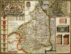 Northumberland Historical Map 1000 Piece Jigsaw Puzzle (1610)