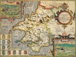 Pembrokeshire Historical Map 1000 Piece Jigsaw Puzzle (1610)