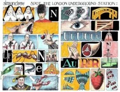 Spot The London Underground Station - Simon Drew - 1000 Piece Jigsaw