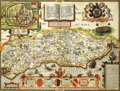Sussex Historical Map 1000 Piece Jigsaw Puzzle (1610)