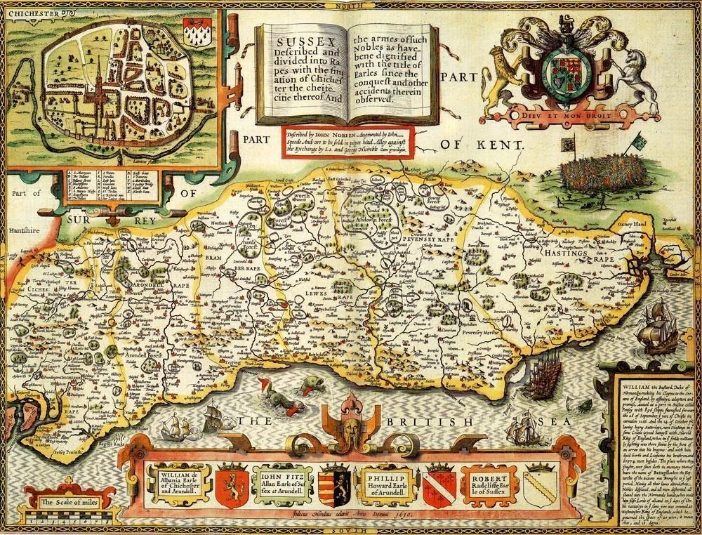 Sussex Historical Map 1000 Piece Jigsaw Puzzle (1610) 3 Sussex Historical Map 1000 Piece Jigsaw Puzzle (1610)