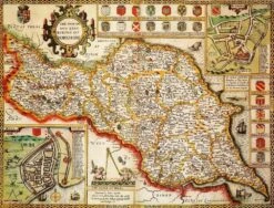 Yorkshire North & East Riding Map 1000 Piece Jigsaw Puzzle (1610)