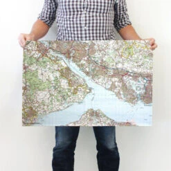 Hometown Map Tea Towel - 100% Cotton