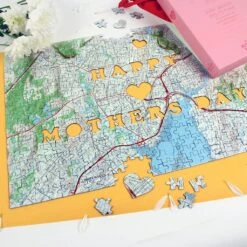 Mother's Day Hometown US Map Jigsaw Puzzle