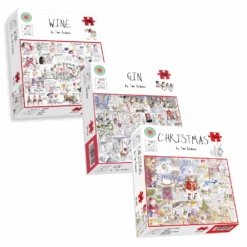 Tim Bulmer's Boozy Christmas 1000 Piece Jigsaw Puzzle Bundle