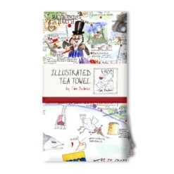 Tim Bulmer's Sussex Map Jigsaw & Tea Towel Gift Bundle -All Jigsaw Puzzles tim bulmers map of sussex tea towel